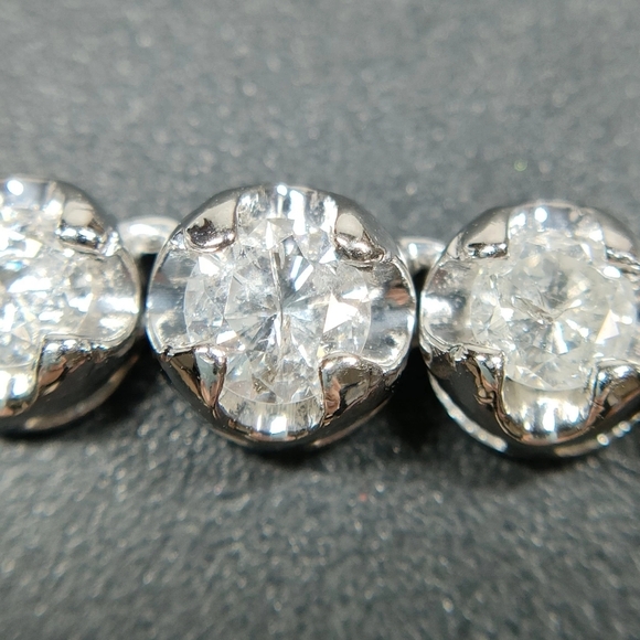 5 Carat Natural Diamond Necklace Platinum 850 Authentic Beautiful High Class - Picture 8 of 15